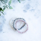 The Evoline Vision & Alignment 3-Bracelet Stack: Labradorite, Rose Quartz & Moonstone