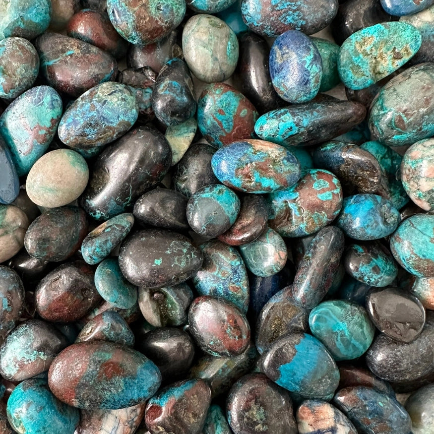 The Evoline F*ck Yes Frequency Stone Chrysocolla-Shattuckite-Azurite-Dioptase-Malachite-Cuprite-Hematie-Quartz