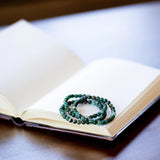 The Evoline Green Aventurine Prosperity and opportunity bracelet shown as a stack style.