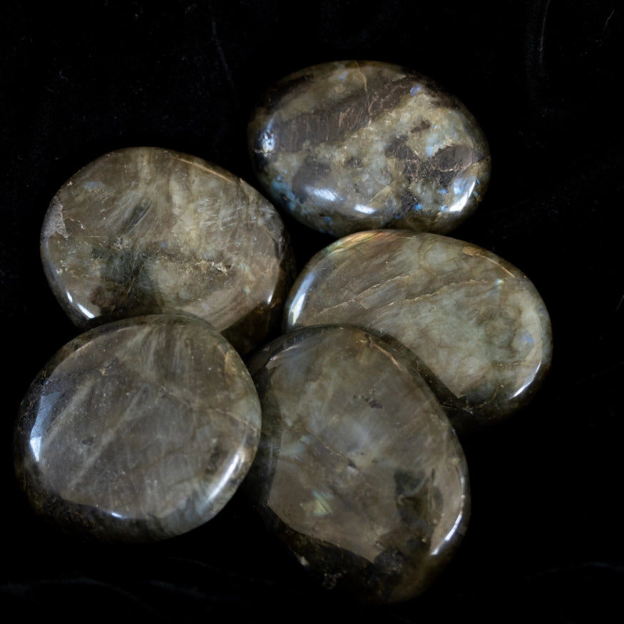 The Evoline Labradorite Palm Stone 
