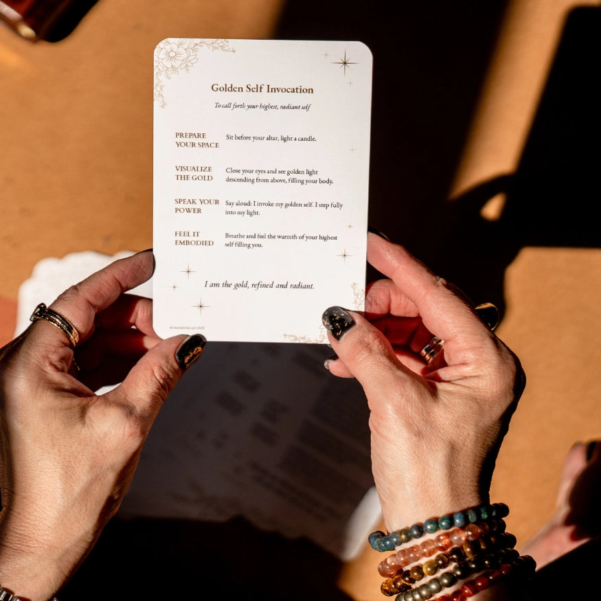 The Evoline Magnetic AF Ritual Cards for daily mediation, reflection and connection.